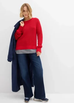 Pullover mit Bluseneinsatz Damen Bekleidung·Umstandsmode|Bekleidung·Jeans