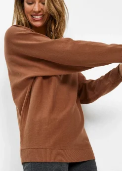 Hot Pullover mit Fledermausärmeln Damen Strickmode|Pullover & Strickjacken