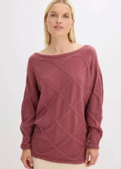 Best Pullover mit horizonatalem Zopfmuster Damen Bekleidung·Umstandsmode|Strickmode