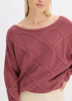 Best Pullover mit horizonatalem Zopfmuster Damen Bekleidung·Umstandsmode|Strickmode