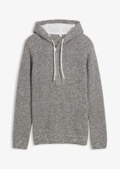 Herren bonprix Pullover & Strickjacken|Große Größen|Pullover mit Kapuze