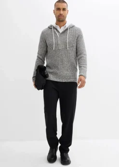 Herren bonprix Pullover & Strickjacken|Große Größen|Pullover mit Kapuze