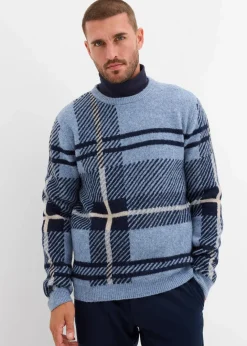 Herren bonprix Große Größen|Pullover & Strickjacken|Pullover mit Karomuster