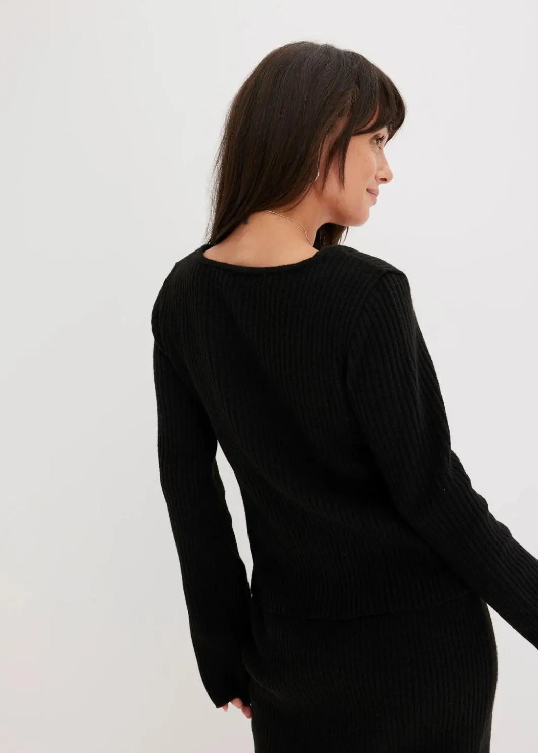 Damen bonprix Pullover & Strickjacken|Strickmode|Pullover mit Karree-Ausschnitt