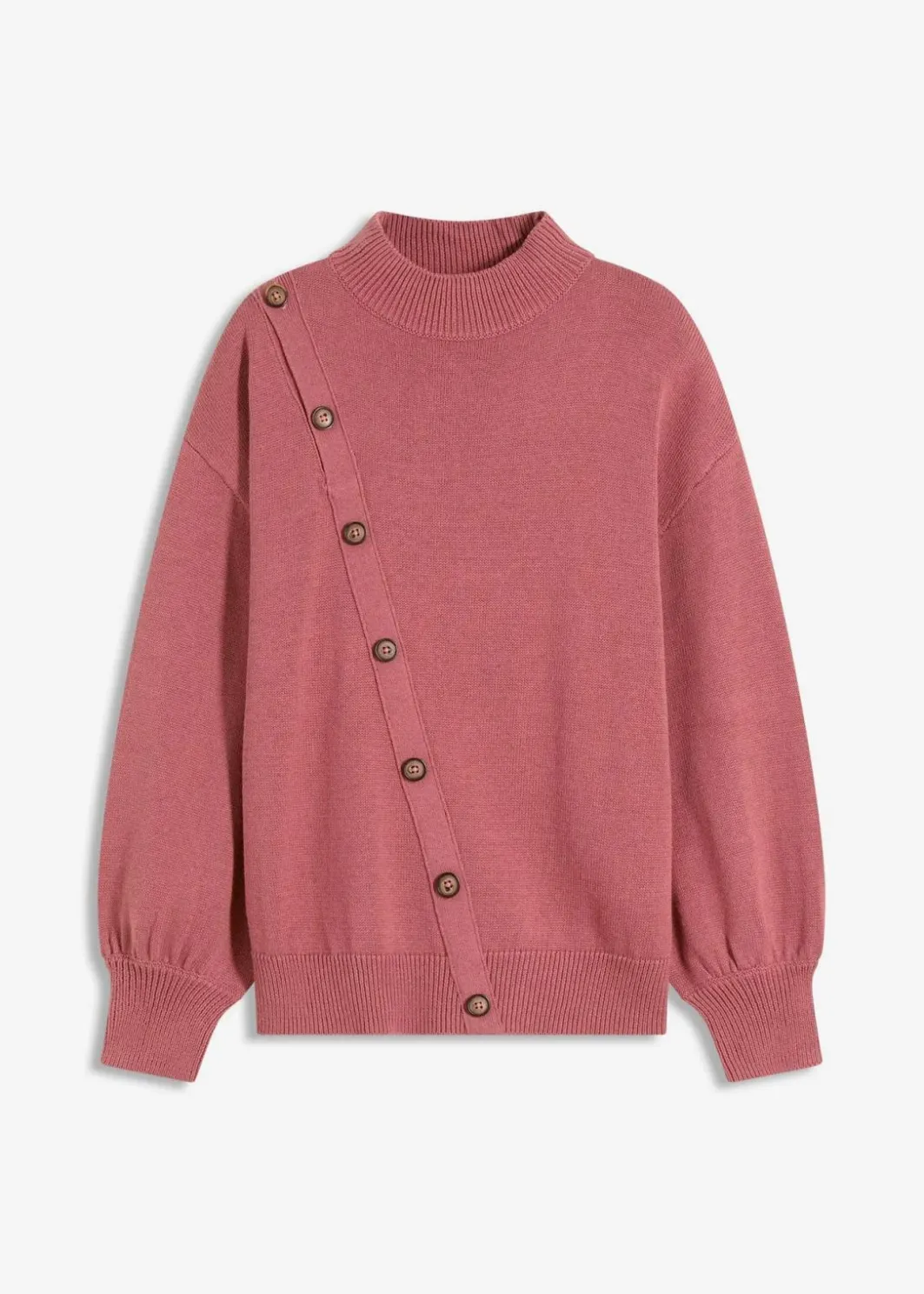 Damen bonprix Strickmode|Pullover & Strickjacken|Pullover mit Knopfleiste