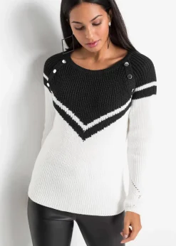 Damen bonprix Bekleidung·Umstandsmode|Strickmode|Pullover mit Knöpfen