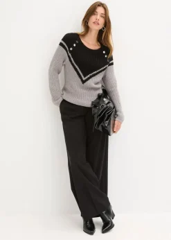 Hot Pullover mit Knöpfen Damen Bekleidung·Umstandsmode|Strickmode