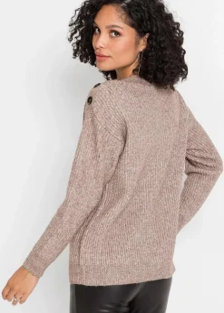 Outlet Pullover mit Knöpfen Damen Bekleidung·Umstandsmode|Strickmode