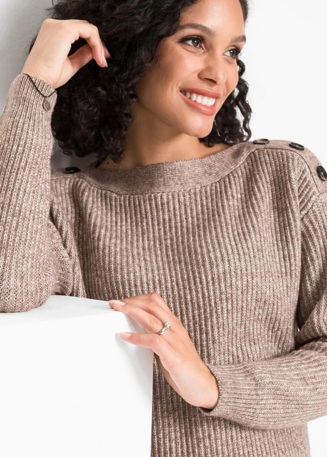 Outlet Pullover mit Knöpfen Damen Bekleidung·Umstandsmode|Strickmode