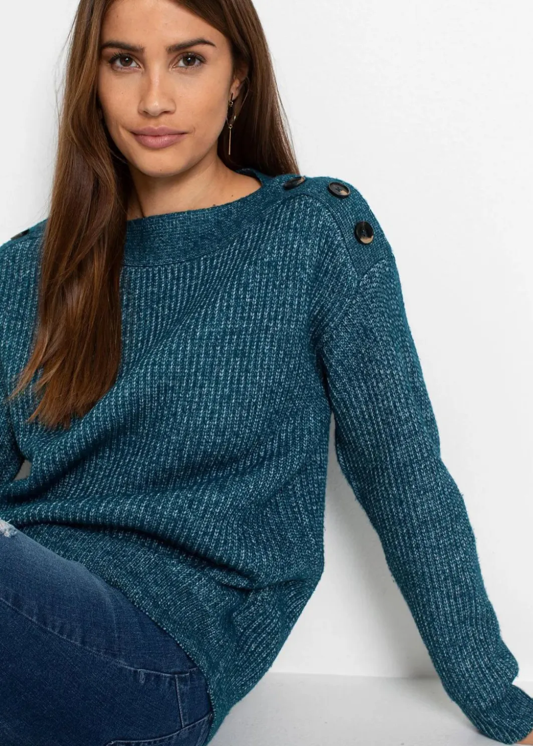 New Pullover mit Knöpfen Damen Pullover & Strickjacken|Bekleidung·Jeans