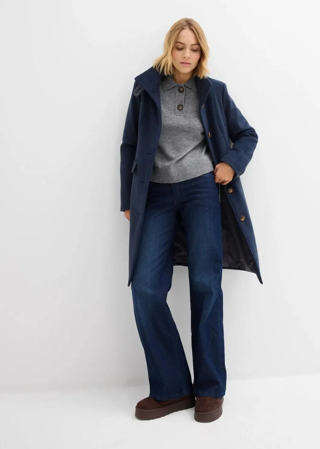 Damen bonprix Bekleidung·Umstandsmode|Strickmode|Pullover mit Kragen