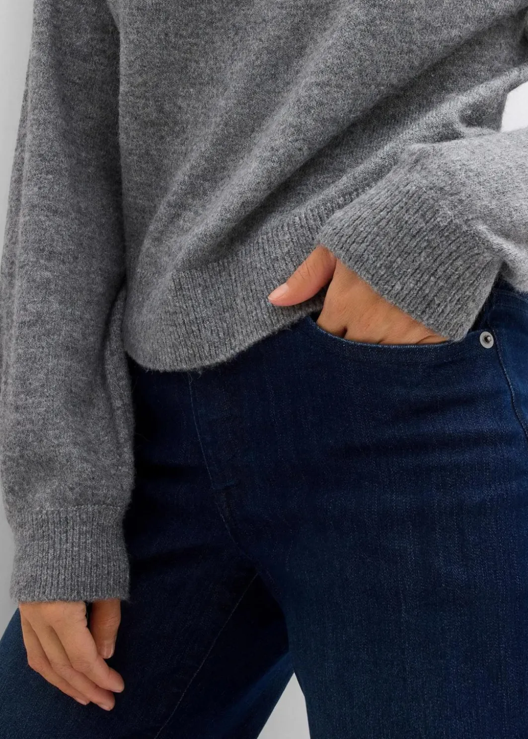 Damen bonprix Bekleidung·Umstandsmode|Strickmode|Pullover mit Kragen