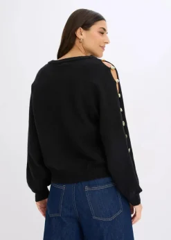 Damen bonprix Bekleidung·Umstandsmode|Bekleidung·Jeans|Pullover mit Metall-Perlen