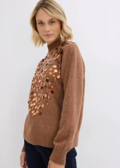 Outlet Pullover mit Pailetten Damen Nachhaltigere Materialien|Pullover & Strickjacken
