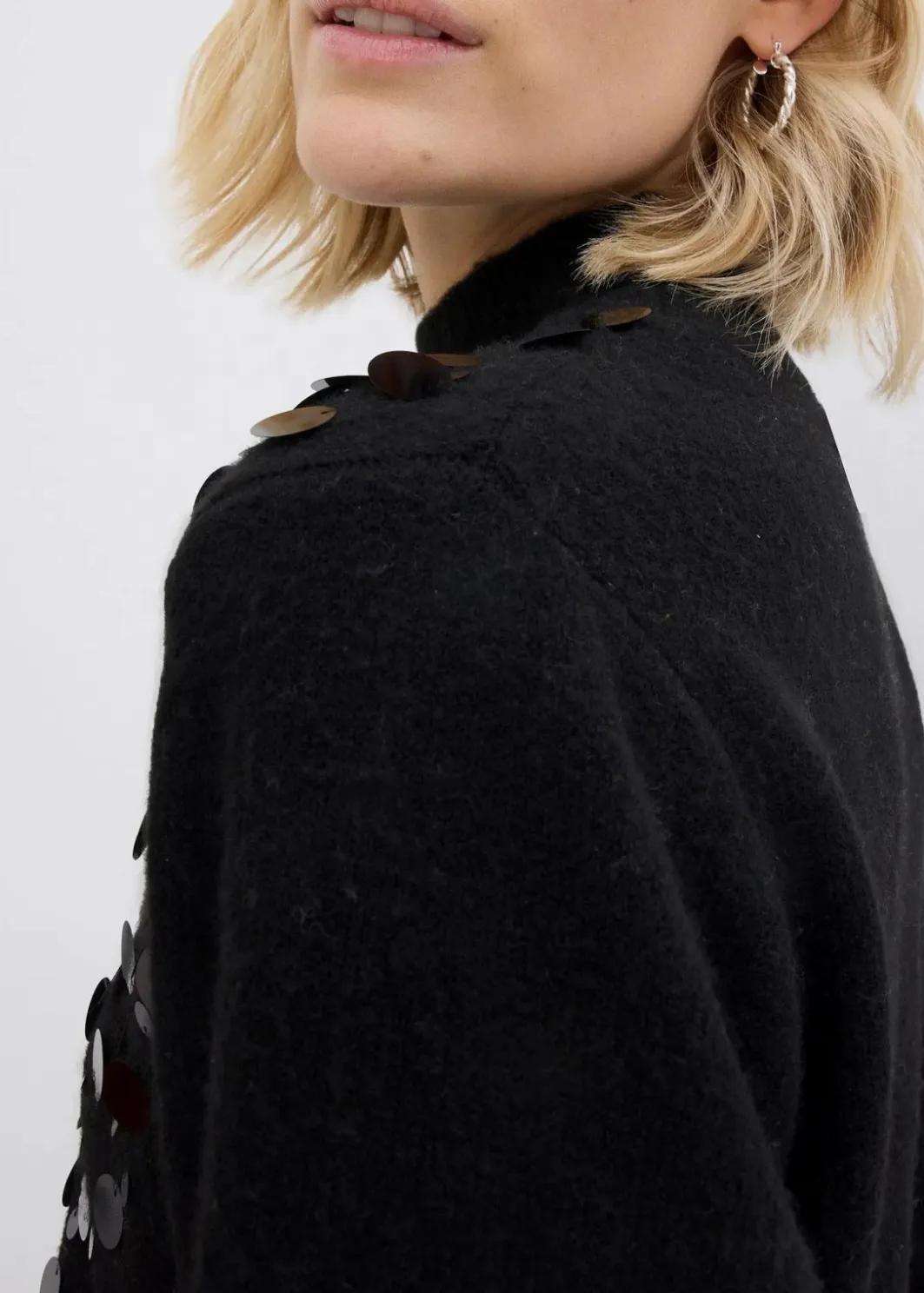 Damen bonprix Nachhaltigere Materialien|Pullover & Strickjacken|Pullover mit Pailetten