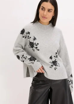 Damen bonprix Bekleidung·Umstandsmode|Pullover & Strickjacken|Pullover mit Pailettenstickerei