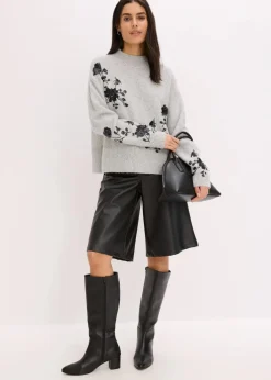 Damen bonprix Bekleidung·Umstandsmode|Pullover & Strickjacken|Pullover mit Pailettenstickerei