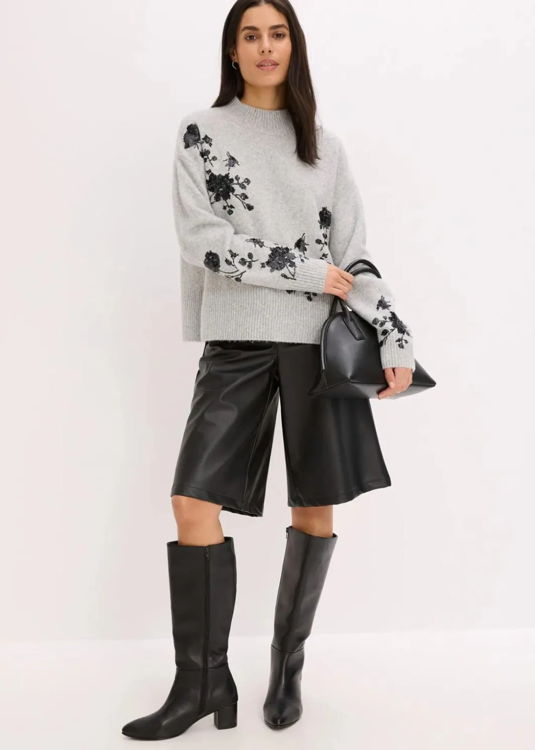 Damen bonprix Bekleidung·Umstandsmode|Pullover & Strickjacken|Pullover mit Pailettenstickerei