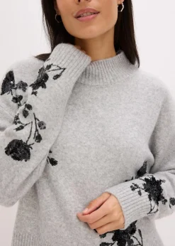 Damen bonprix Bekleidung·Umstandsmode|Pullover & Strickjacken|Pullover mit Pailettenstickerei