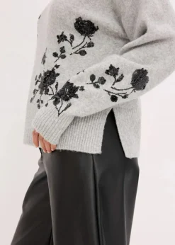 Damen bonprix Bekleidung·Umstandsmode|Pullover & Strickjacken|Pullover mit Pailettenstickerei