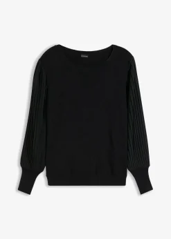 Damen bonprix Bekleidung·Umstandsmode|Strickmode|Pullover mit plissierten Ärmeln