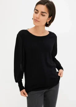 Damen bonprix Bekleidung·Umstandsmode|Strickmode|Pullover mit plissierten Ärmeln