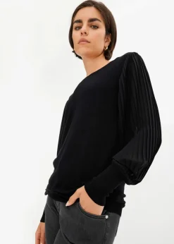 Damen bonprix Bekleidung·Umstandsmode|Strickmode|Pullover mit plissierten Ärmeln