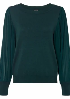 Damen bonprix Bekleidung·Umstandsmode|Strickmode|Pullover mit plissierten Ärmeln