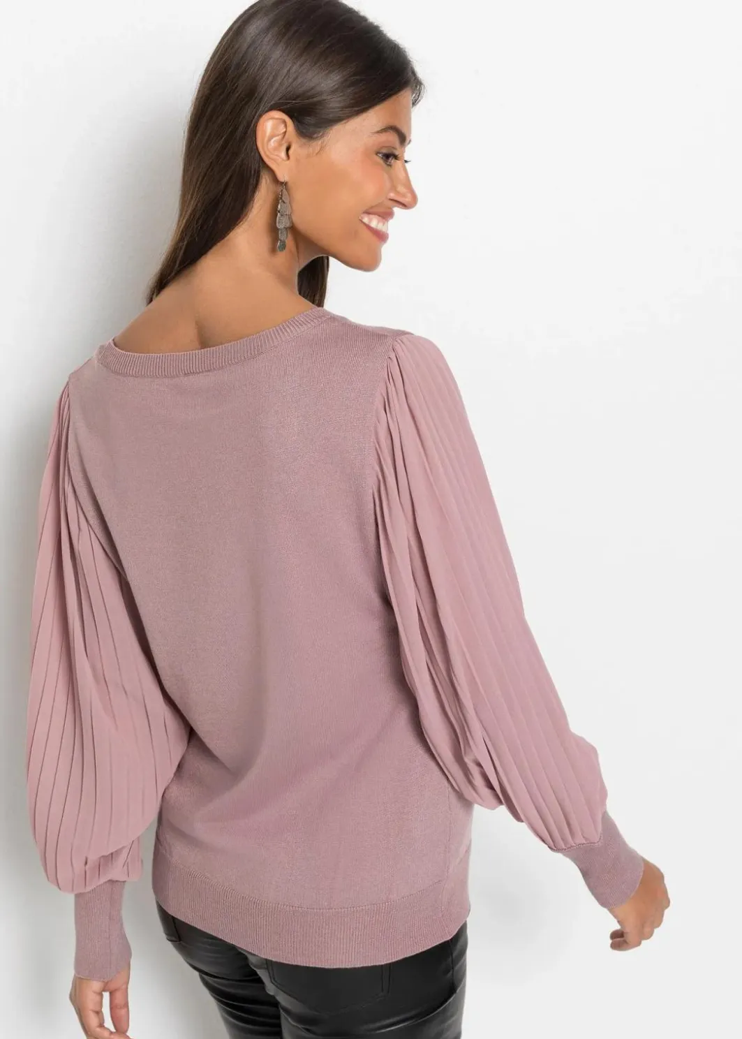 Outlet Pullover mit plissierten Ärmeln Damen Pullover & Strickjacken|Nachhaltigere Materialien