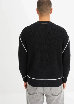 Herren bonprix Große Größen|Pullover & Strickjacken|Pullover mit recycelter Baumwolle, Loose Fit