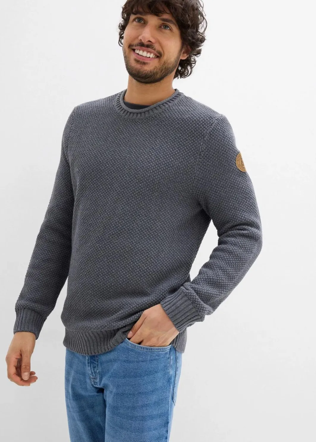 Outlet Pullover mit recycelter Baumwolle Herren Pullover & Strickjacken|Große Größen
