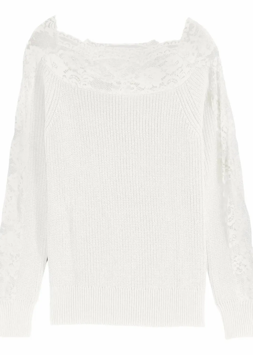 Discount Pullover mit Spitze Damen Strickmode|Pullover & Strickjacken