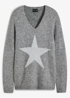 Damen bonprix Pullover & Strickjacken|Strickmode|Pullover mit Stern