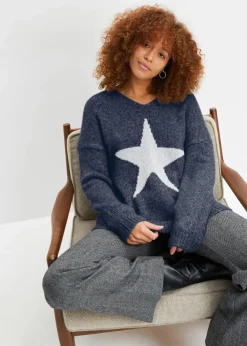 New Pullover mit Stern Damen Bekleidung·Umstandsmode|Bekleidung·Jeans