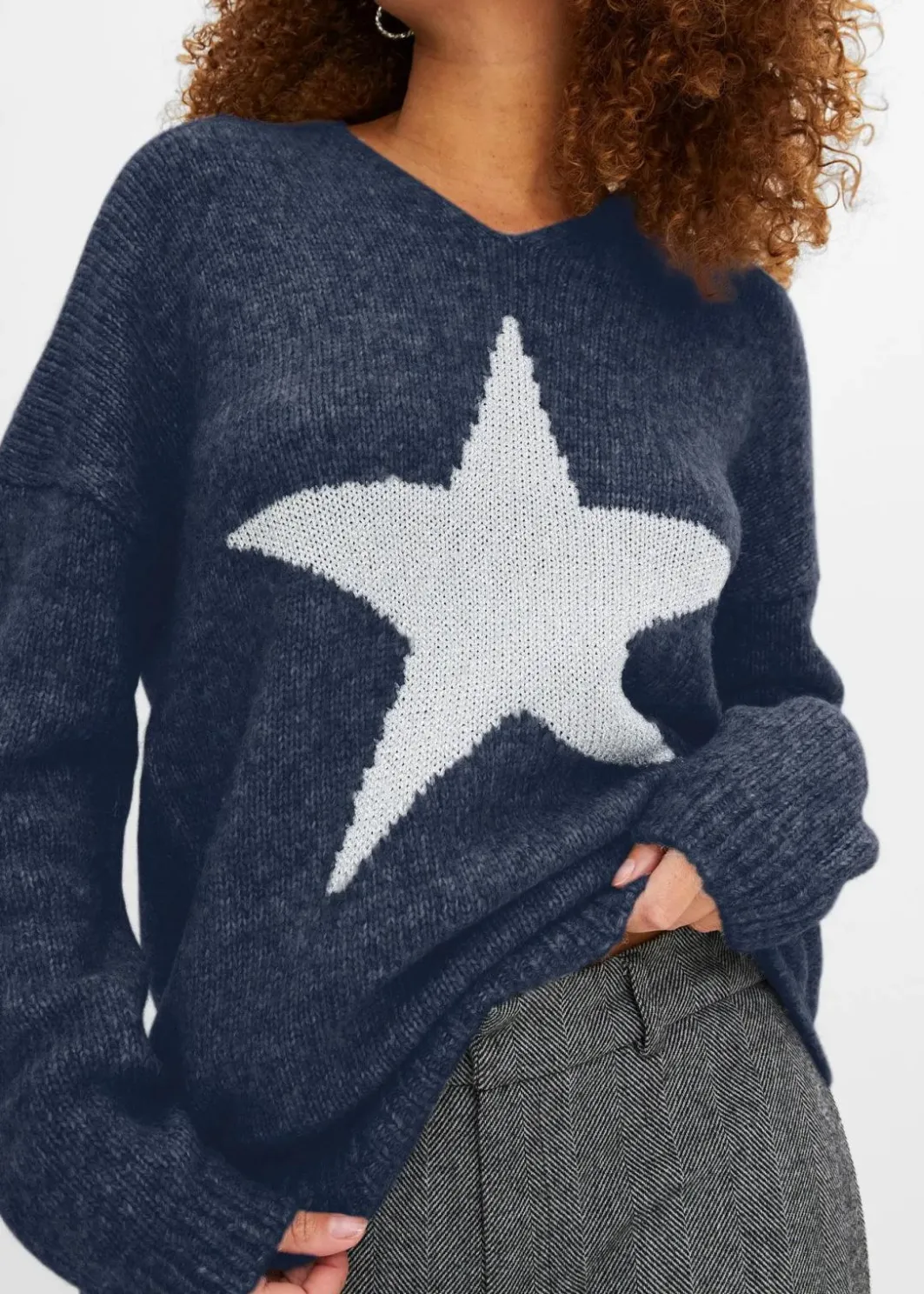 New Pullover mit Stern Damen Bekleidung·Umstandsmode|Bekleidung·Jeans