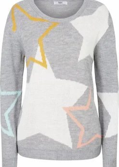 Damen bonprix Bekleidung·Umstandsmode|Bekleidung·Jeans|Pullover mit Sternendruck