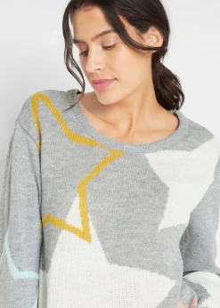 Damen bonprix Bekleidung·Umstandsmode|Bekleidung·Jeans|Pullover mit Sternendruck