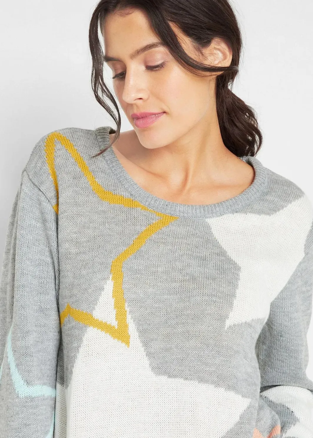 Damen bonprix Bekleidung·Umstandsmode|Bekleidung·Jeans|Pullover mit Sternendruck