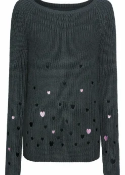 Damen bonprix Bekleidung·Umstandsmode|Bekleidung·Jeans|Pullover mit Stickerei