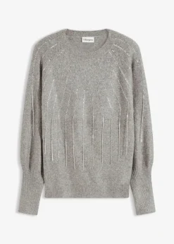 Best Pullover mit Strass-Applikation Damen Strickmode|Pullover & Strickjacken