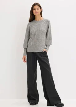 Best Pullover mit Strass-Applikation Damen Strickmode|Pullover & Strickjacken