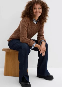 Clearance Pullover mit Strukturstrick aus Baumwollmix Damen Bekleidung·Umstandsmode|Bekleidung·Jeans