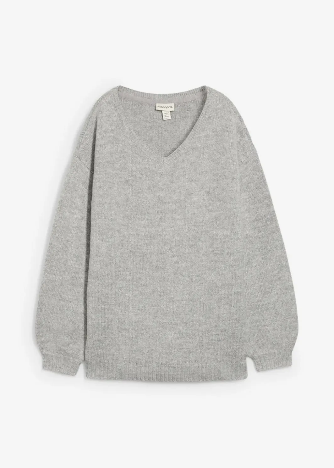 Damen bonprix Pullover & Strickjacken|Basics|Pullover mit V-Ausschnitt