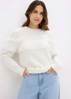 Damen bonprix Bekleidung·Umstandsmode|Bekleidung·Jeans|Pullover mit Volants