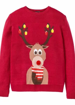 Herren bonprix Pullover & Strickjacken|Große Größen|Pullover mit Weihnachtsmotiv