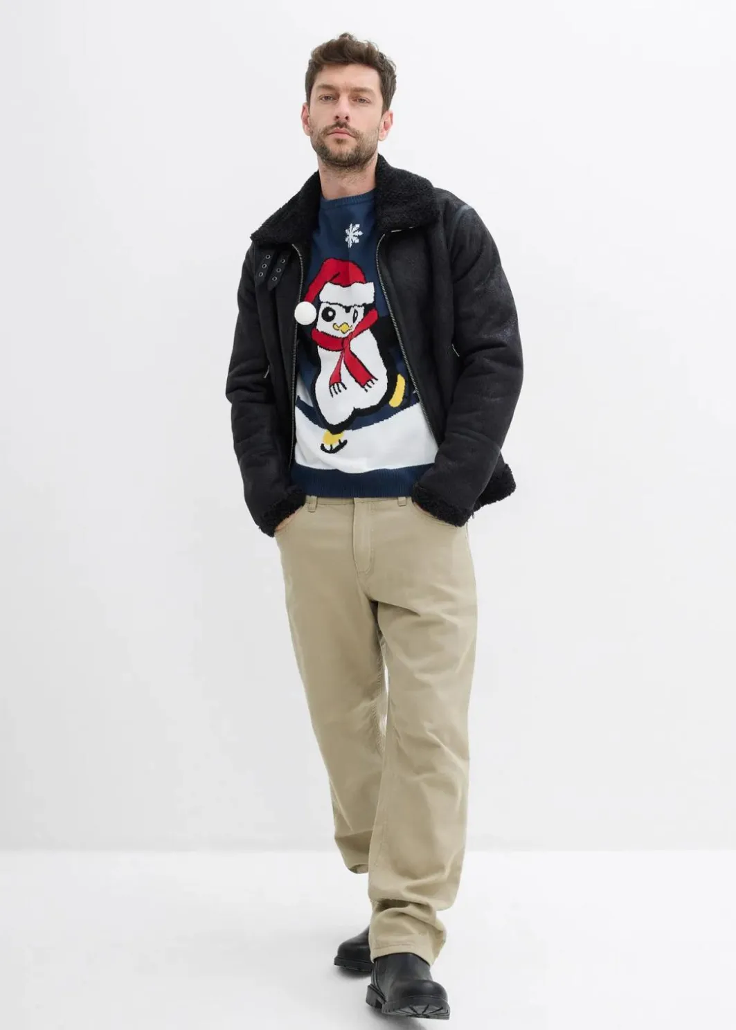 New Pullover mit Weihnachtsmotiv Herren Große Größen|Pullover & Strickjacken