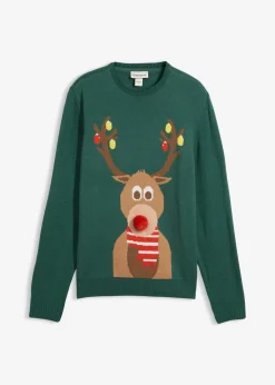 Herren bonprix Große Größen|Pullover & Strickjacken|Pullover mit Weihnachtsmotiv