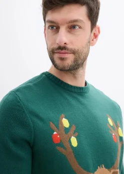 Herren bonprix Große Größen|Pullover & Strickjacken|Pullover mit Weihnachtsmotiv