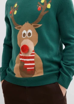 Herren bonprix Große Größen|Pullover & Strickjacken|Pullover mit Weihnachtsmotiv