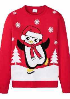 Herren bonprix Pullover & Strickjacken|Große Größen|Pullover mit Weihnachtsmotiv